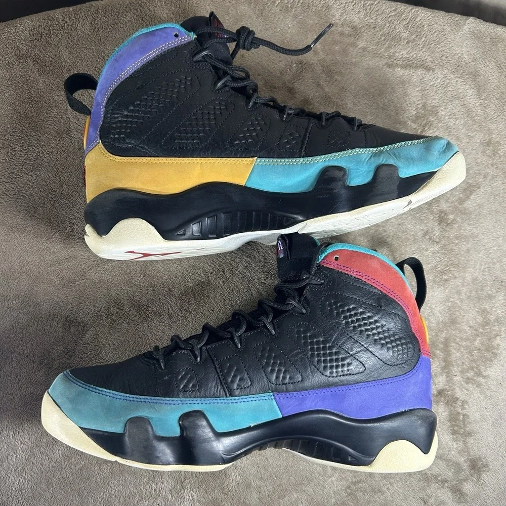 Nike Air Jordan 9 Retro Dream It Do It Mens Size 9 Black Multi 302370-065